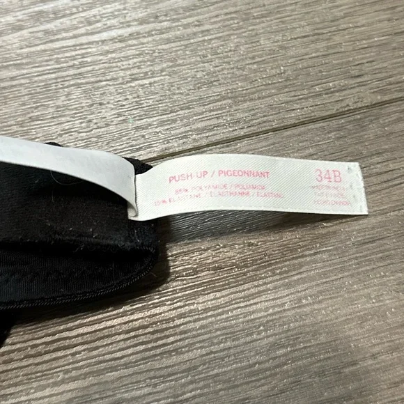 Black Pink Victorious Secret push up bra size 32B - Picture 2 of 3